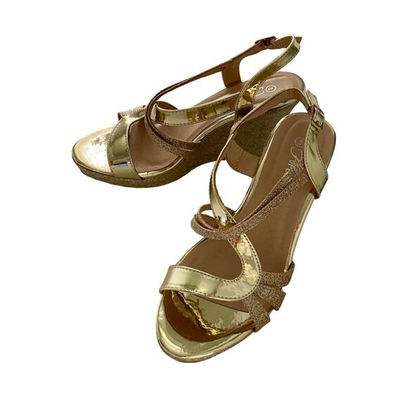 Forever Wedge Platform Sandals Open Toe Ankle Strap Women's Size 8 - Picture 14 of 15